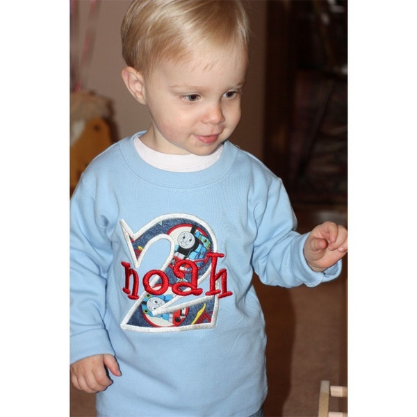 Thomas the Train Number Shirt, LONG or SHORT Sleeve