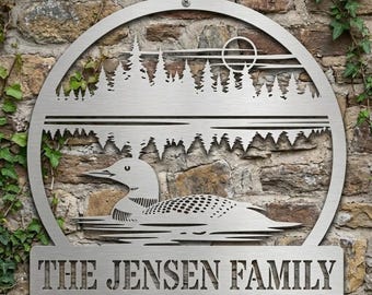 Custom Metal Wall Art and Address Sign Personalized Outdoor Steel Name Plaque for Cabin, Farmhouse, Patio, Holiday Decor