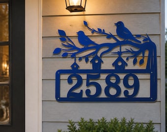 Custom Metal Sign Laser Cut Metal Wall Art House Number Sign Metal Address Sign Custom Garage Sign Monogram Metal Sign