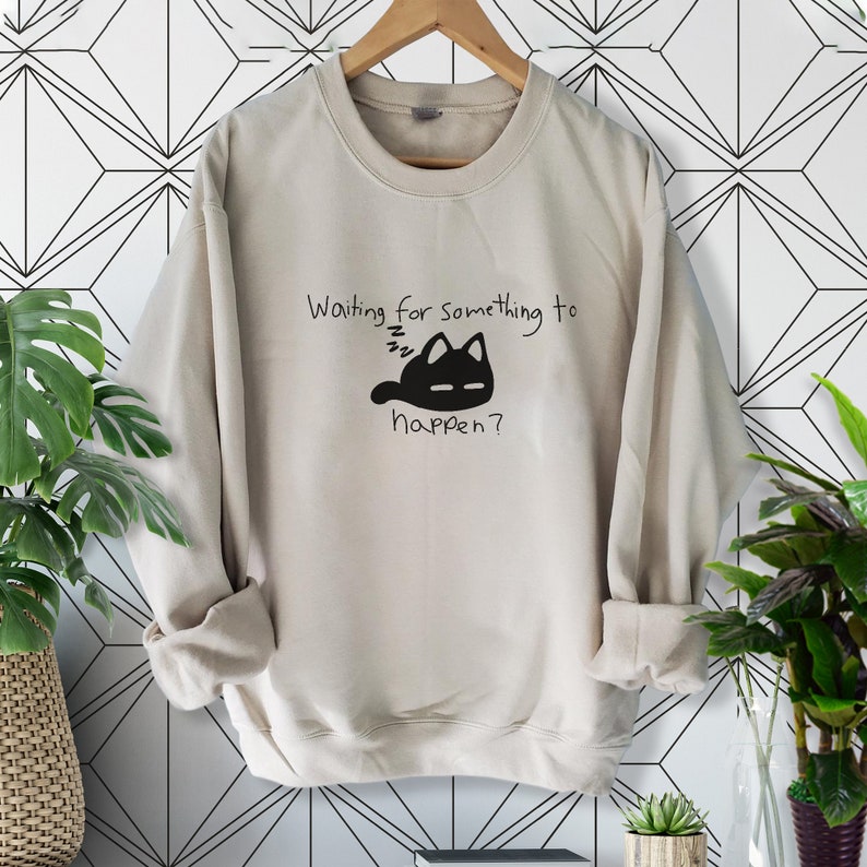 Omori Cat Sweatshirt, Waiting For Something To Happen, Omori Cat Shirt, Cat Lover Shirt, Anime Shirt, Unisex Sweatshirt 