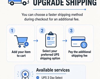 Upgrade naar versnelde levering | Alleen voor de VS
