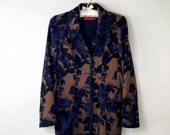 Vintage blommig kavaj med Emanuel Ungaro, tillverkad i Italien, storlek XS