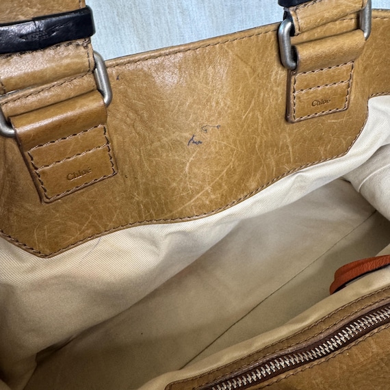 Vintage Chloé Denim & Leather Tote | Y2K Designer Shoulder Bag - Etsy