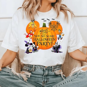 Mickey’s Not So Scary Halloween PNG, Disney Pumpkin Ghost Digital Download, Spooky Season Disney Halloween Sublimation Design