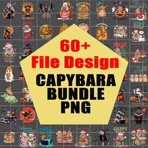 60+ Capybara Png Bundle, Funny Capybara Png Clipart, Capybara Png, Capybara Silhouette, Cat Design Png, Digital File