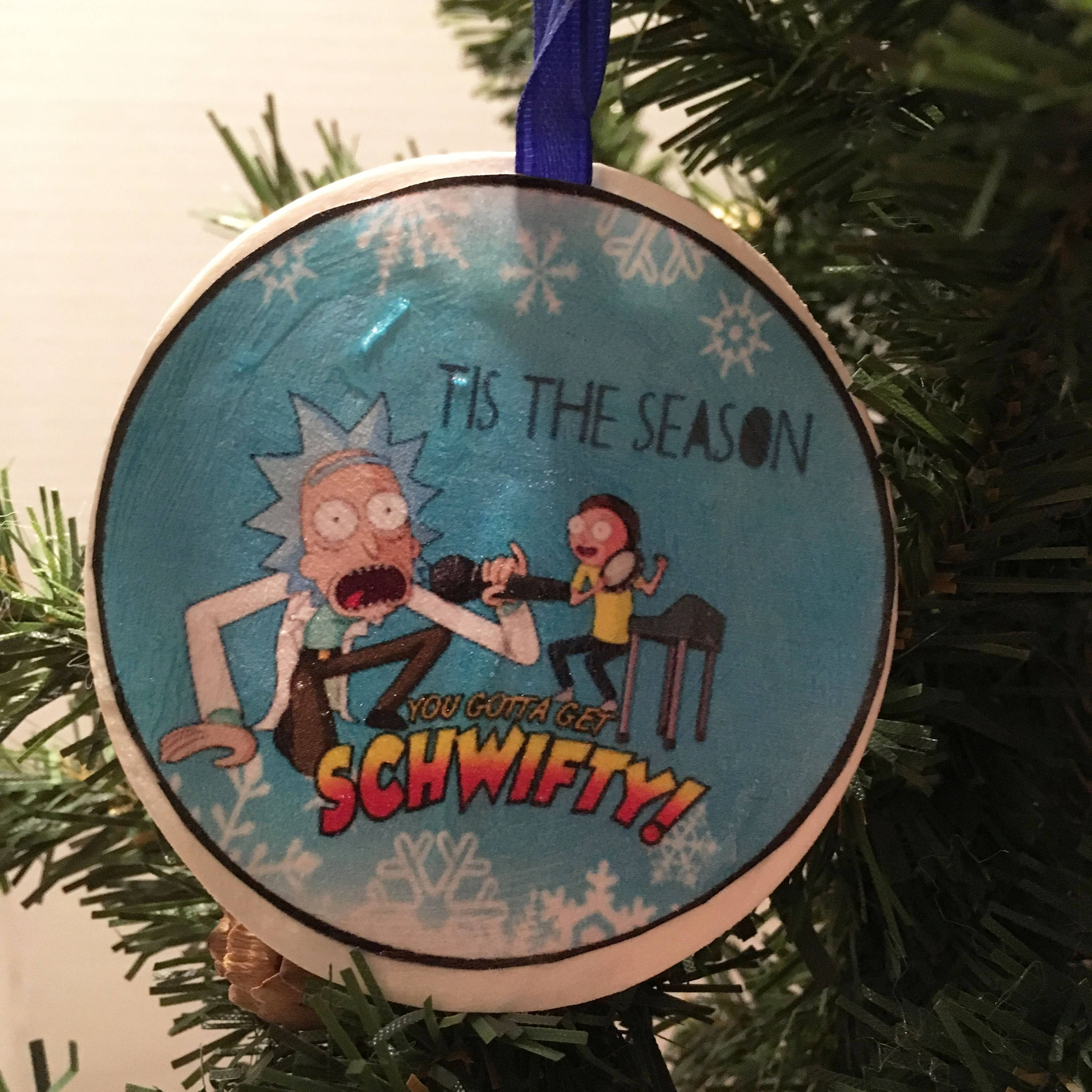 Rick and Morty Get Schwifty Christmas Ornament | Etsy