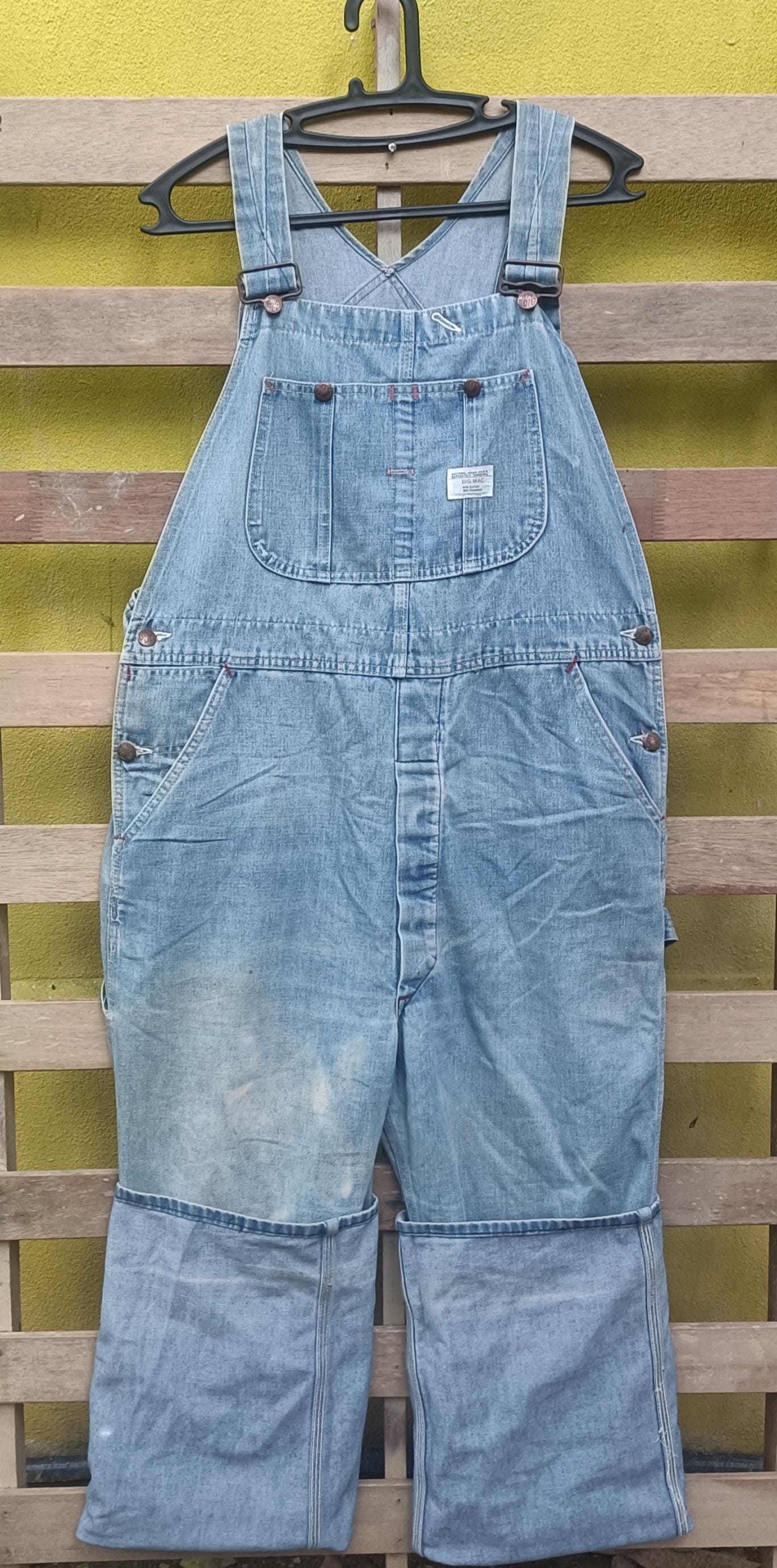 パンツ 70s BIG MAC OVERALLS OLD JC PENNY Vintage Big Mac Denim Overalls JC Penney Square Back Medium