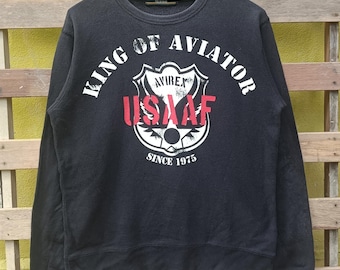 Avirex USAAF sweatshirt King Of Aviator black colour medium size