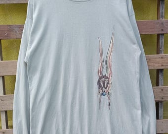 Vintage 90s Sims Skateboard Long Sleeve Shirt Nice Design Light
