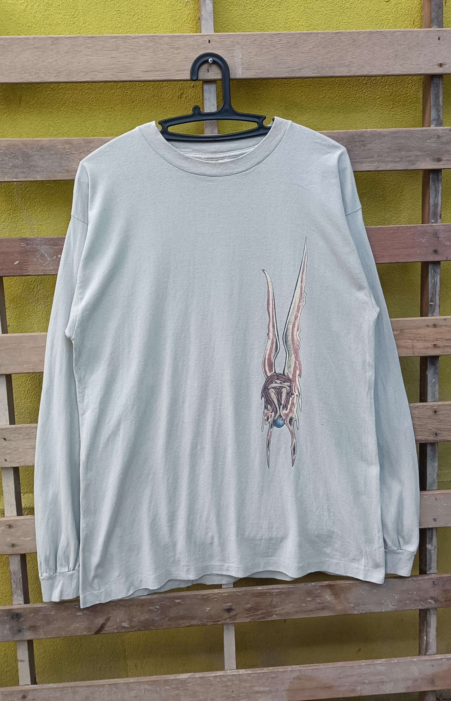 Vintage 90s Sims Skateboard Long Sleeve Shirt Nice Design Light