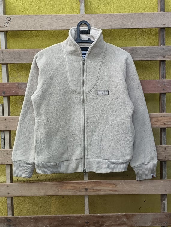 Vintage A Bathing Ape Fleece Jacket Cream Colour XS Size - Etsy