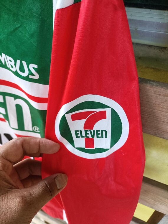Vintage 7eleven Hoonved Bicycle Jersey Nice Design Multicolour