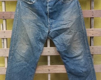 Size 32x43 Vintage 80s Levi's 501 Big E Selvedge Jeans Levi's