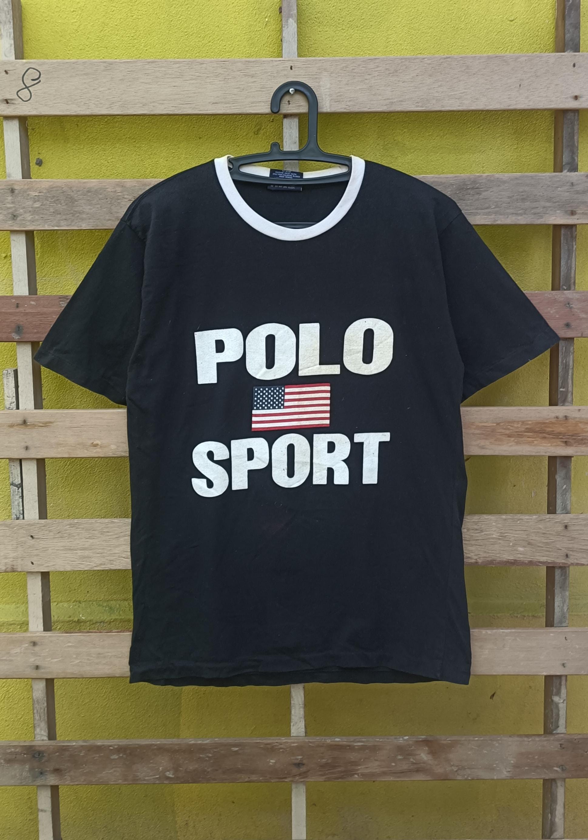 Vintage Polo Sport by Ralph Luren T-shirt Black Colour Medium Size