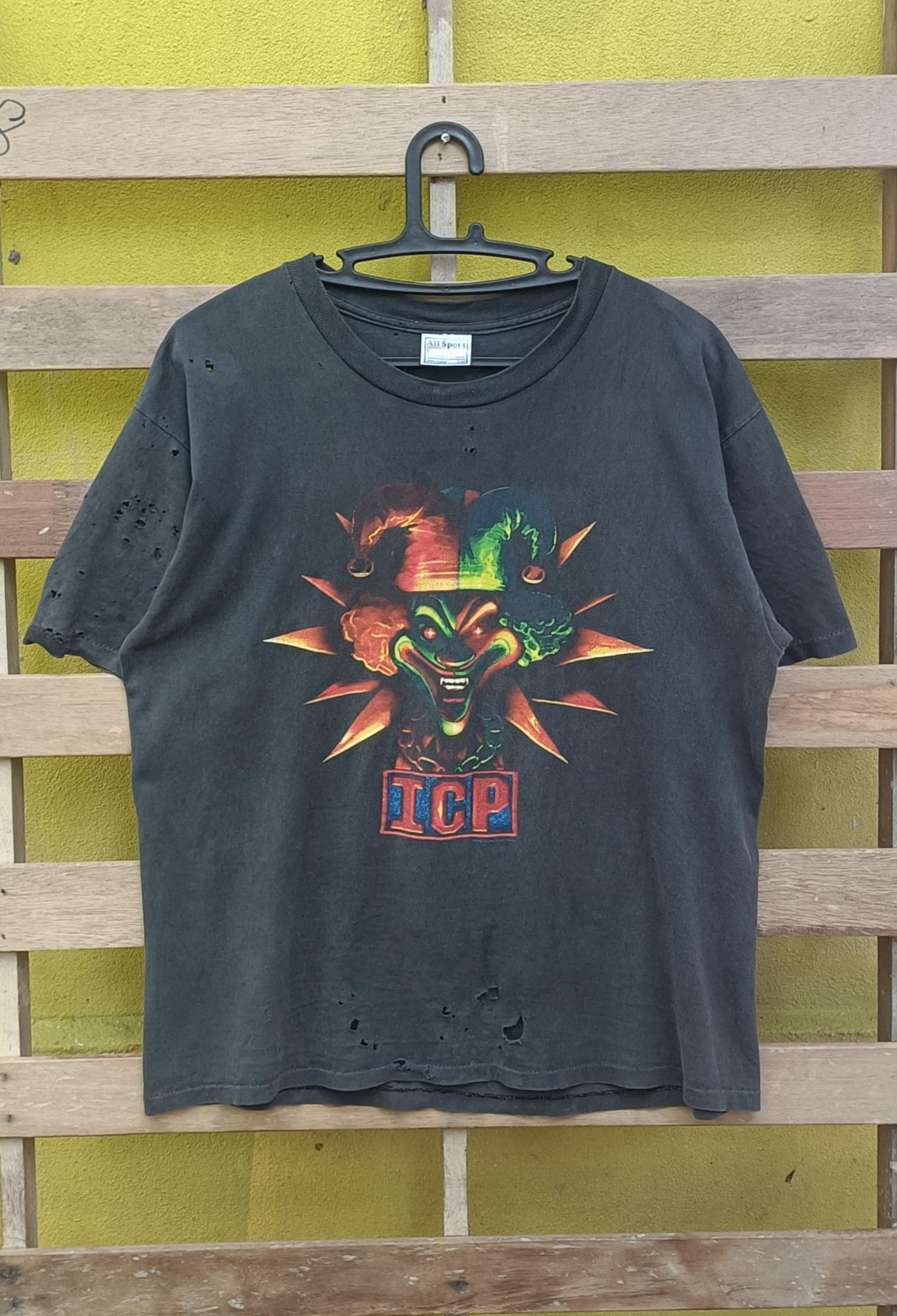 Vintage Distressed Insane Clown Posse T-shirt - Black Hip Hop Duo