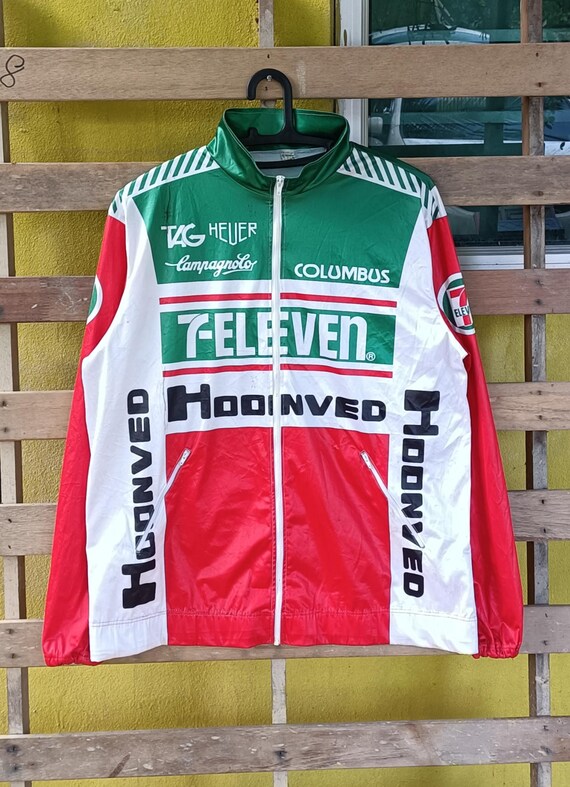 Vintage 7eleven Hoonved Bicycle Jersey Nice Design Multicolour
