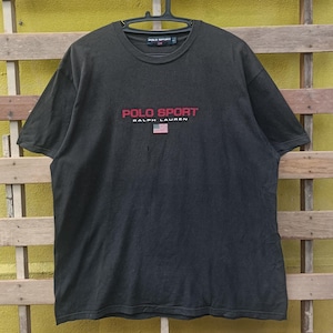 Vintage Polo Sport by ralph lauren t- shirt black colour double large size