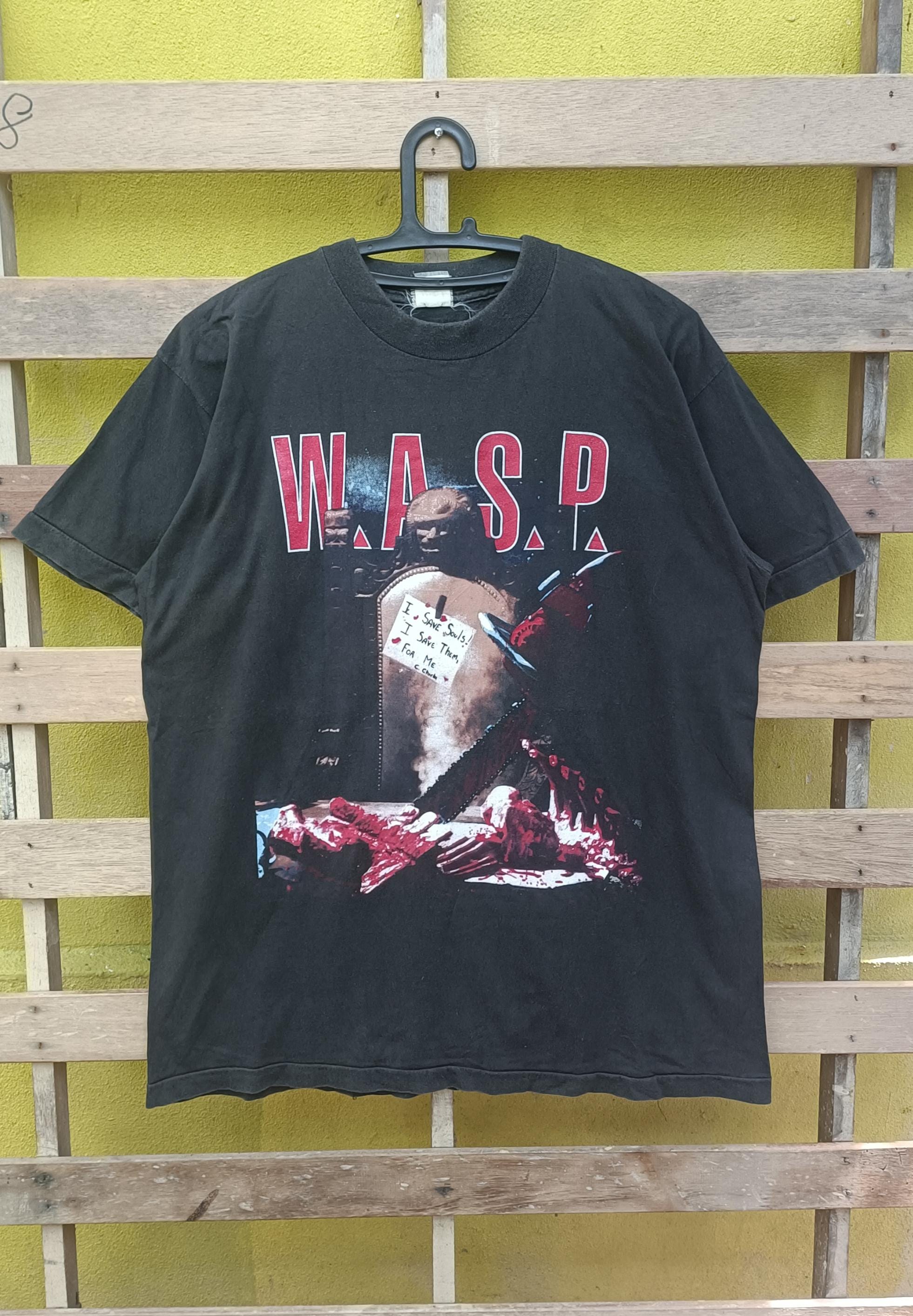 Vintage W.A.S.P. Band T-shirt: I Met Chainsaw Charlie, Black