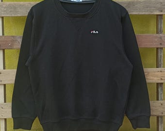 Vintage Fila sweatshirt pullover black colour medium size