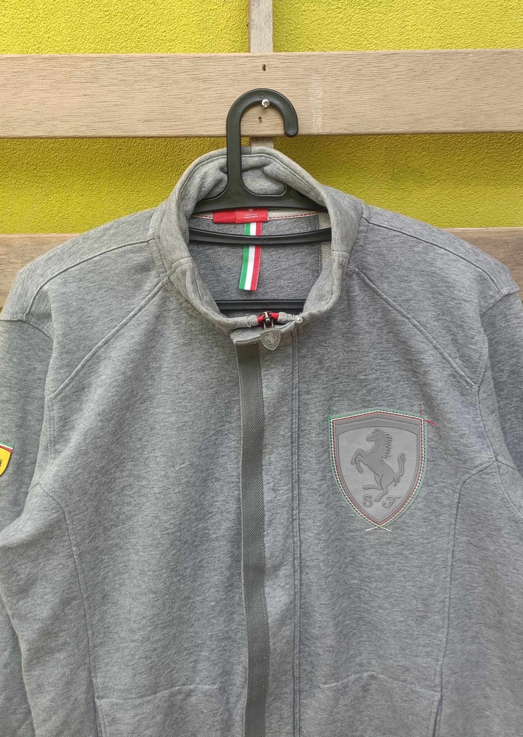 Puma X Ferrari Sweater Zipper Nice Design Gray Colour Large Size 