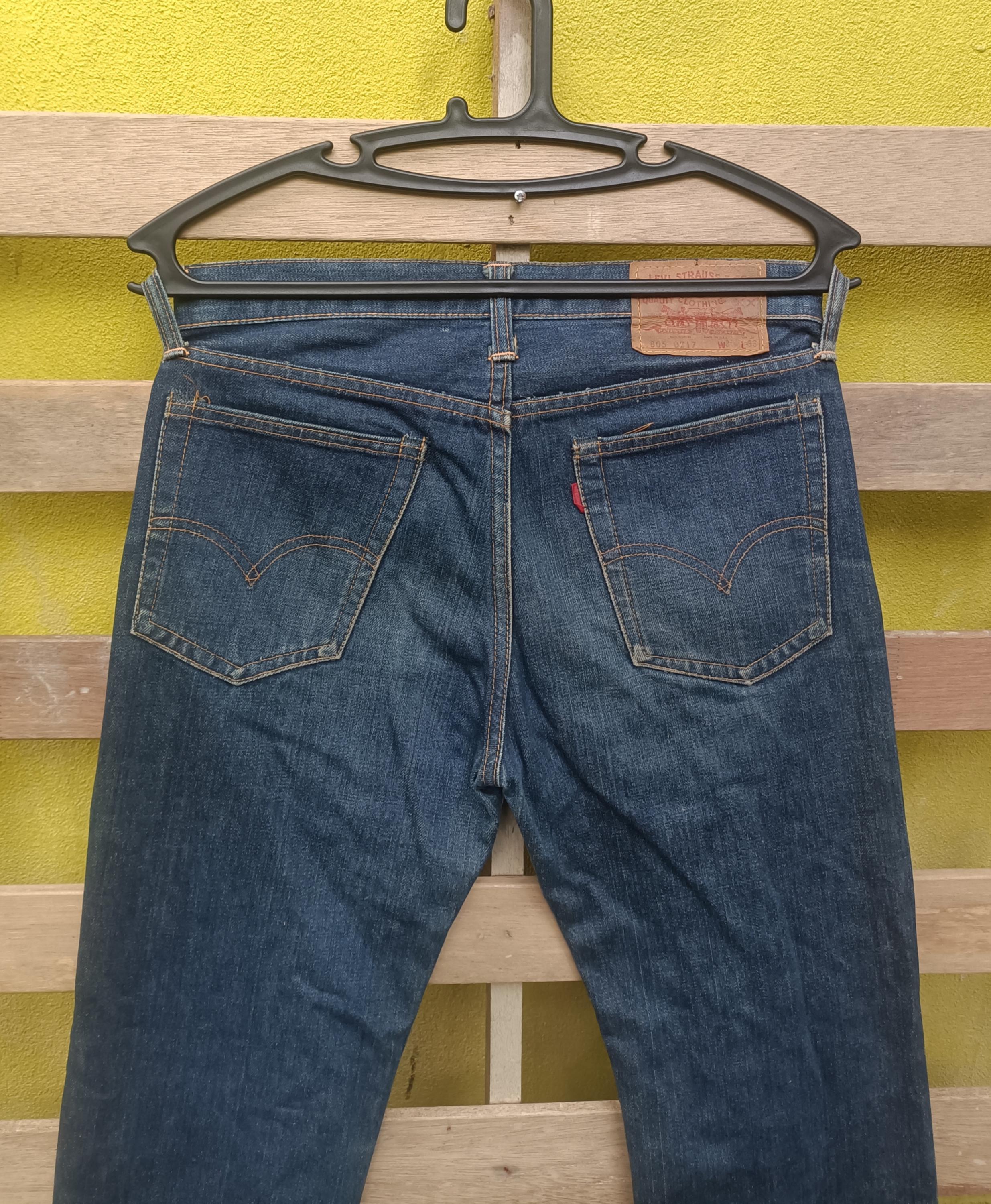 Vintage 70s Levi's 805 Blue Denim Jeans Stamp Button No8 - Size 31