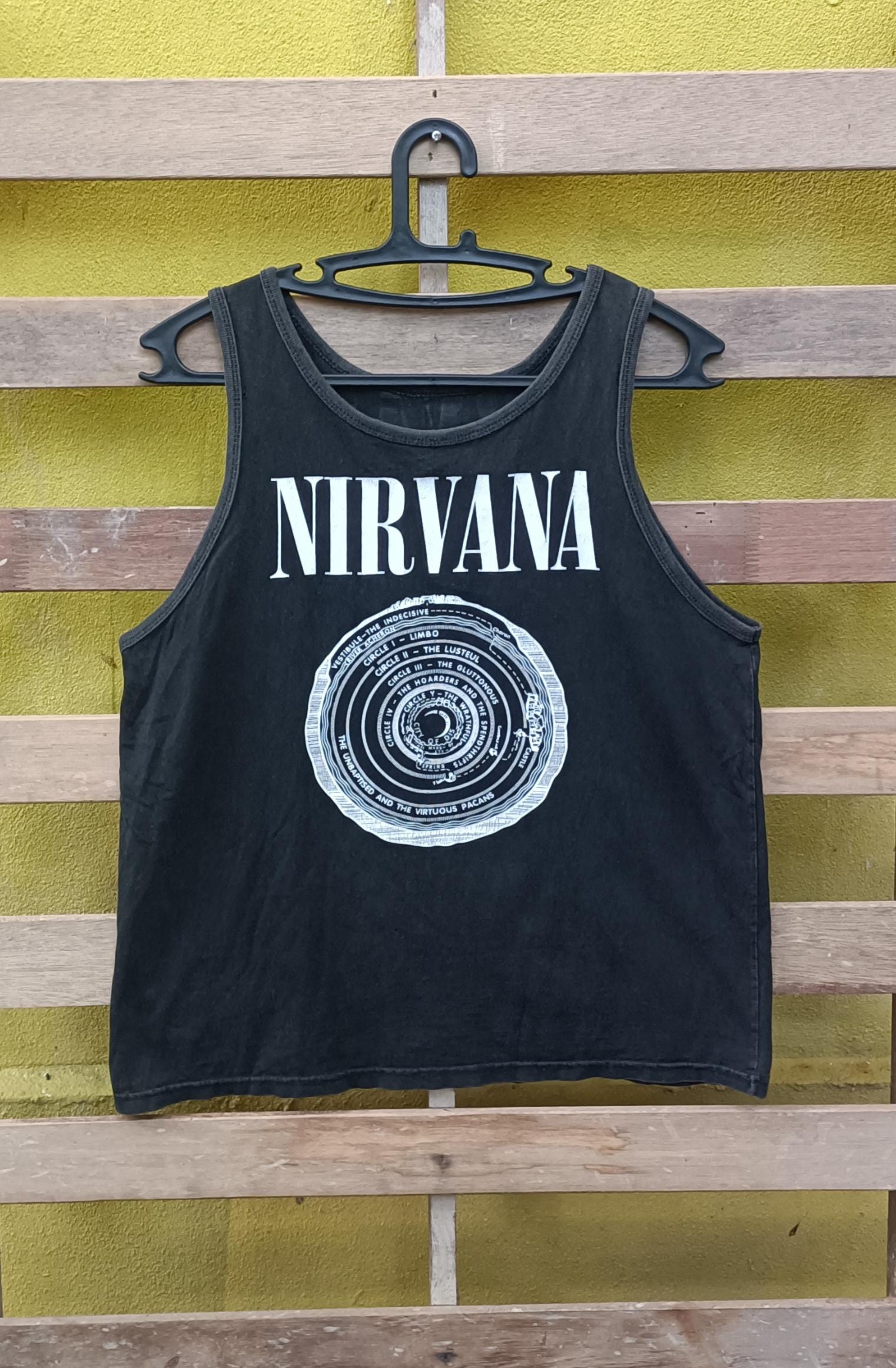 トップス NIRVANA VESTIBULE Y2K Vintage Nirvana Vestibule Singlet Black Colour Medium Size - Etsy