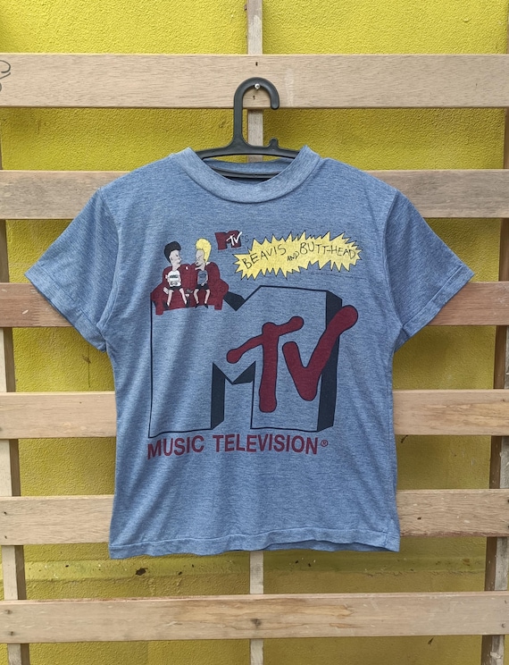 Vintage 1994 Beavis and Butt-head T-shirt( Women) : Blue Animated
