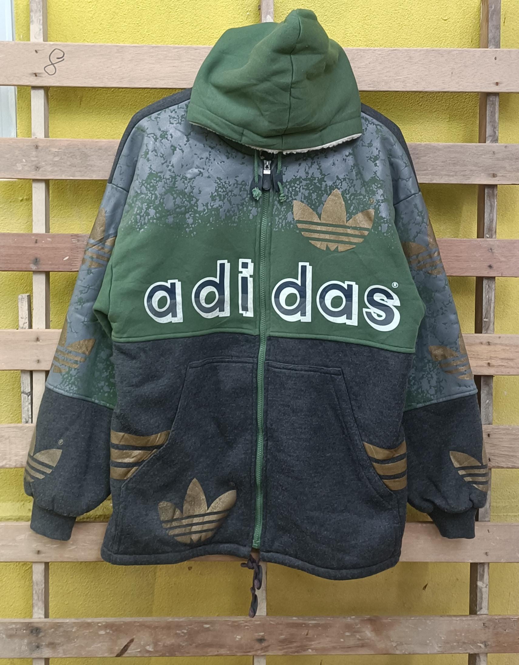 Vintage Adidas Jacket Hoodies Big Logo Multi Colour Large Size - Etsy
