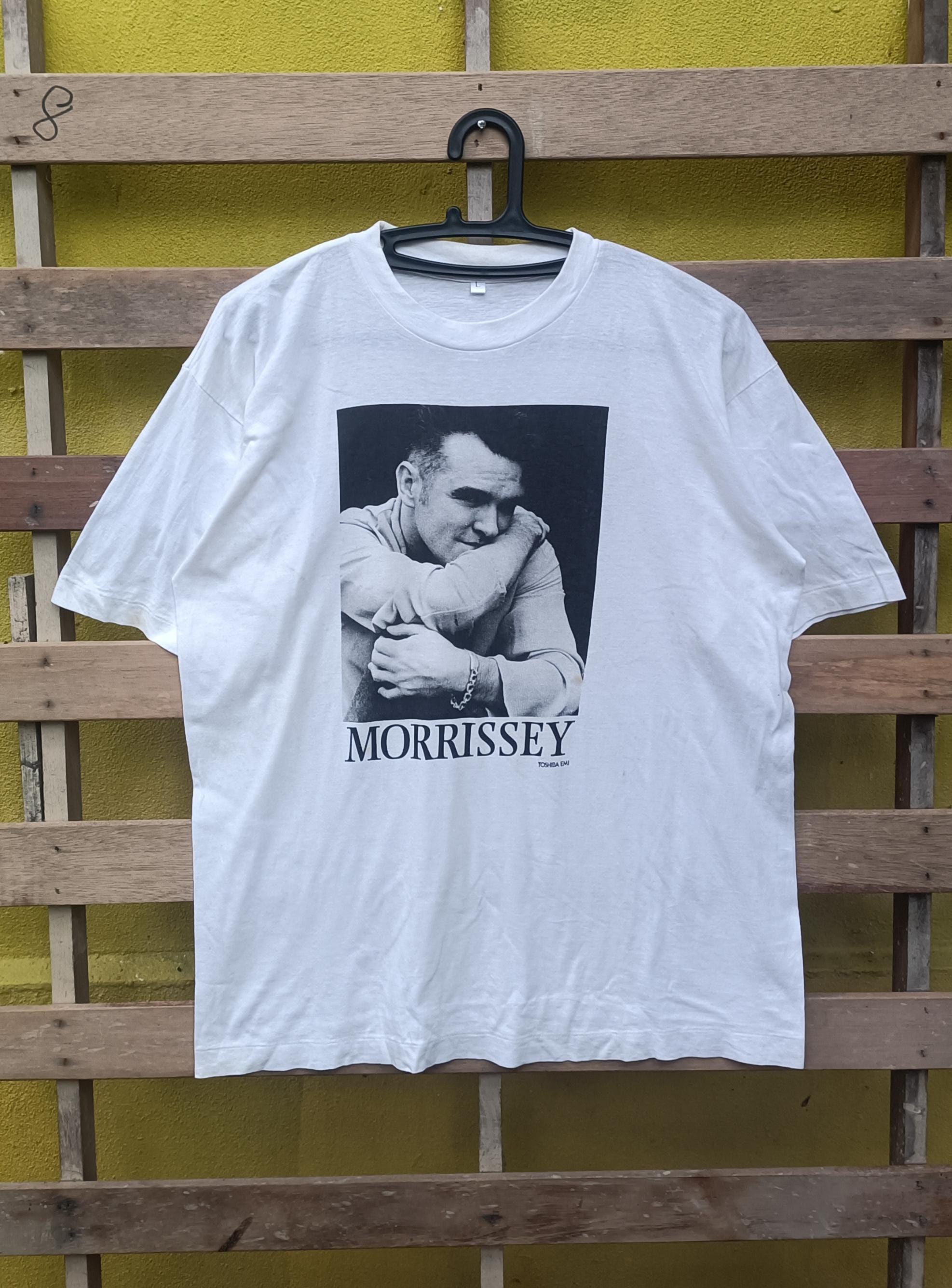 Morrissey Tシャツ 90s 白 Vintage Morrissey T-shirt Toshiba Emi White Colour Large Size - Etsy