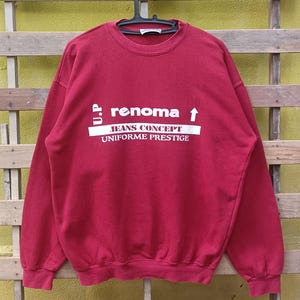 Vintage Up renoma sweatshirt pullover spellout red colour large size