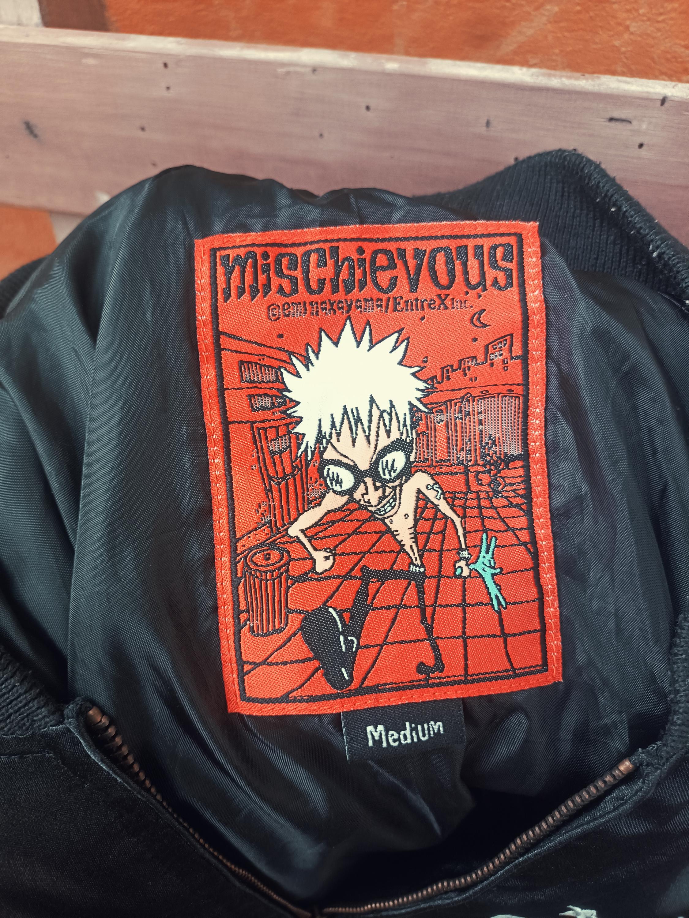 Mischievous Sukajan Skunk Black Gray Satin Jacket Medium Size - Etsy