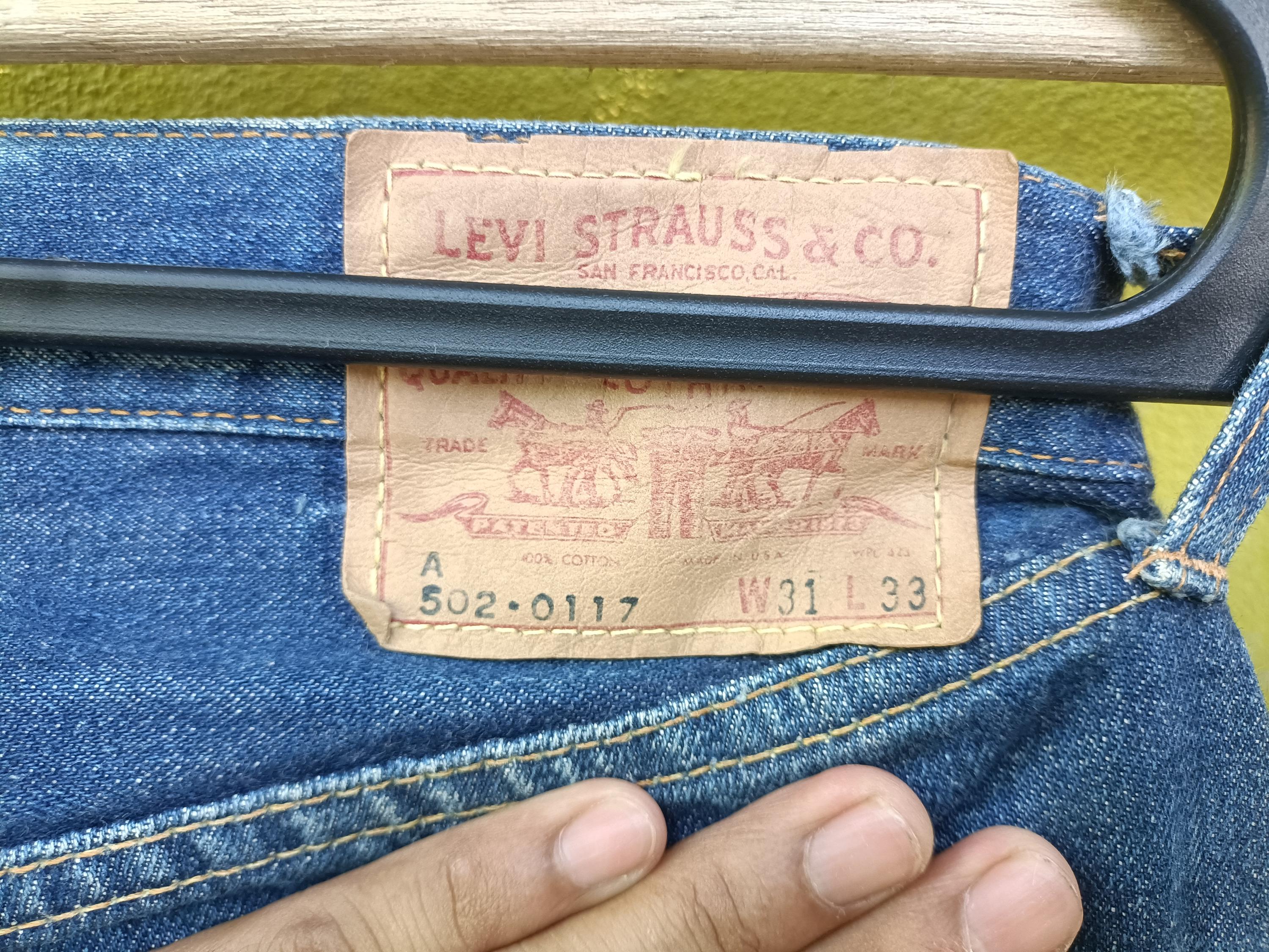 Vintage 60s Levi's 502-0117 Big E Type A Red Line Jeans Made in