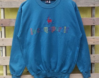Sudadera vintage Le Coq Sportif color azul talla mediana