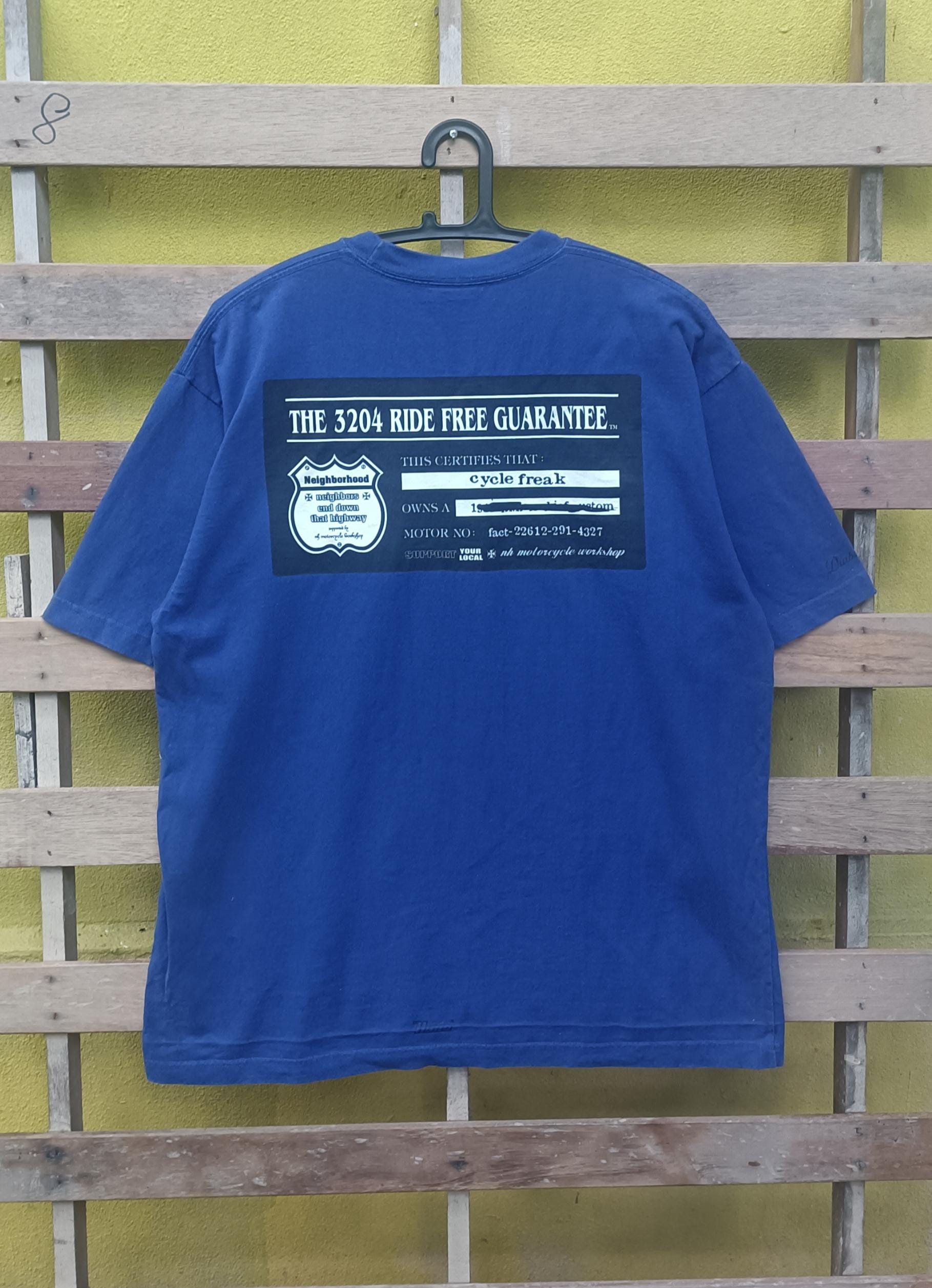 ネイバーフッドTシャツトップス 日本のデザイナーブランド ブルー 