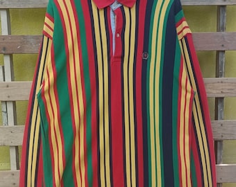 Polos vintage Tommy Hilfiger de manga larga multicolor talla XL