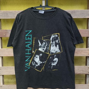 Vintage Van Halen Rockband T-Shirt Welttournee 1988 schwarz Farbe XL Größe