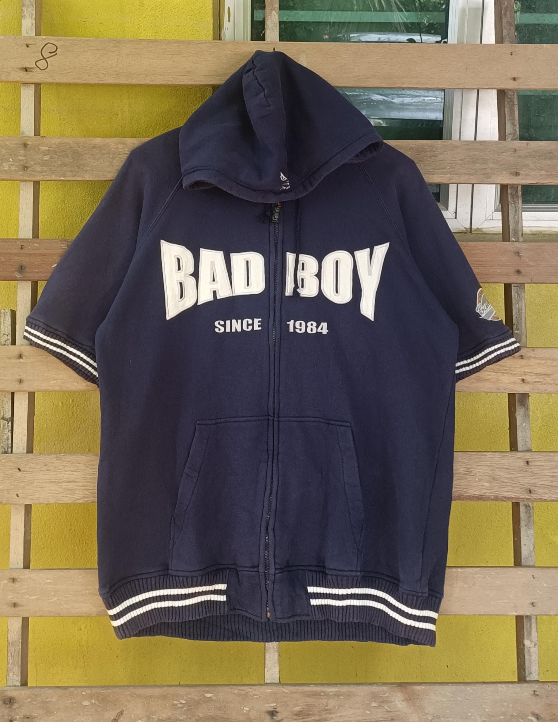 BAD BOY◇スタジャン/--/コットン/BLK インディアン柄中綿ウール
