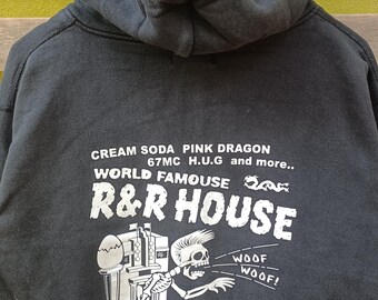 Cream Soda Pink Dragon Jacket Hoodies Full Zipper Black Colour