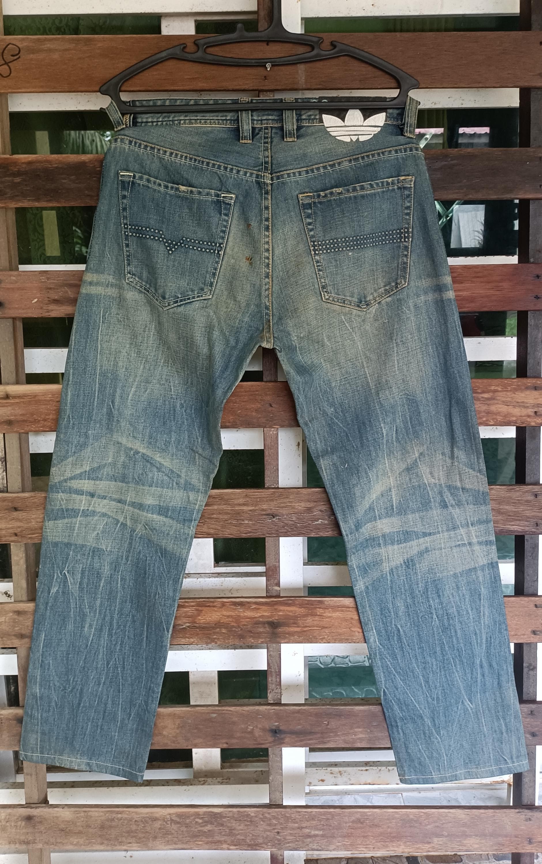 パンツ 00s DIESEL studs design denim archive DIESEL X ADIDAS Collab with some interesting detailing. Brass