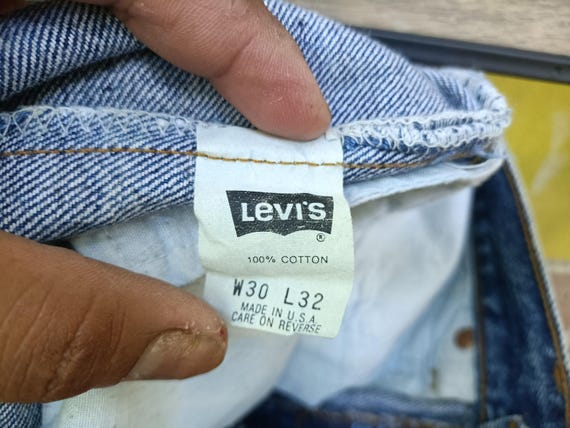 Vintage 80s Levi's 501 Acid Wash Jeans - Made in USA - Size 30