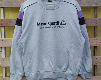 Sudadera Vintage Le Coq Sportif color gris talla grande