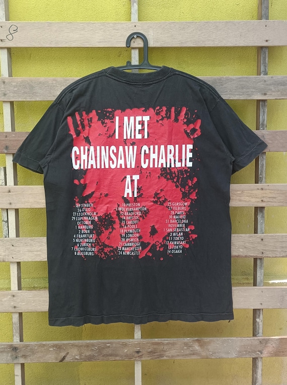 Vintage W.A.S.P. Band T-shirt: I Met Chainsaw Charlie, Black