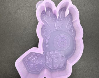 8 Ball w/Dice Freshie Mold!