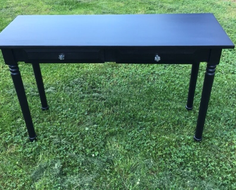 Computer Desk Entry Table Black Shabby Chic Turned Legs Table Black Shabby Chic Turned Legs