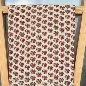 Hand Block Print Cotton Fabric: Floral Sewing Material By The Yard
