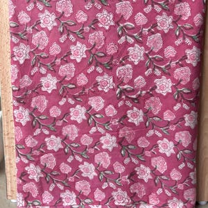Hand Block Print Cotton Fabric: Indian Quilting & Dress Making