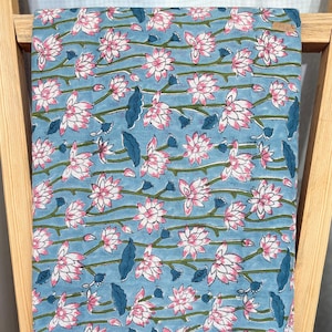 Hand Block Print Cotton Fabric: Indian Quilting & Dress Making