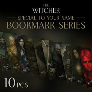 The Witcher special to your name bookmark series, double-sided printing option. Geralt, Yennefer, Ciri.