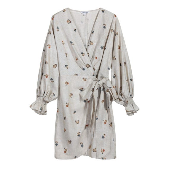 chinese dress ladies Ti Amo Linen Wrap Dress main image 1