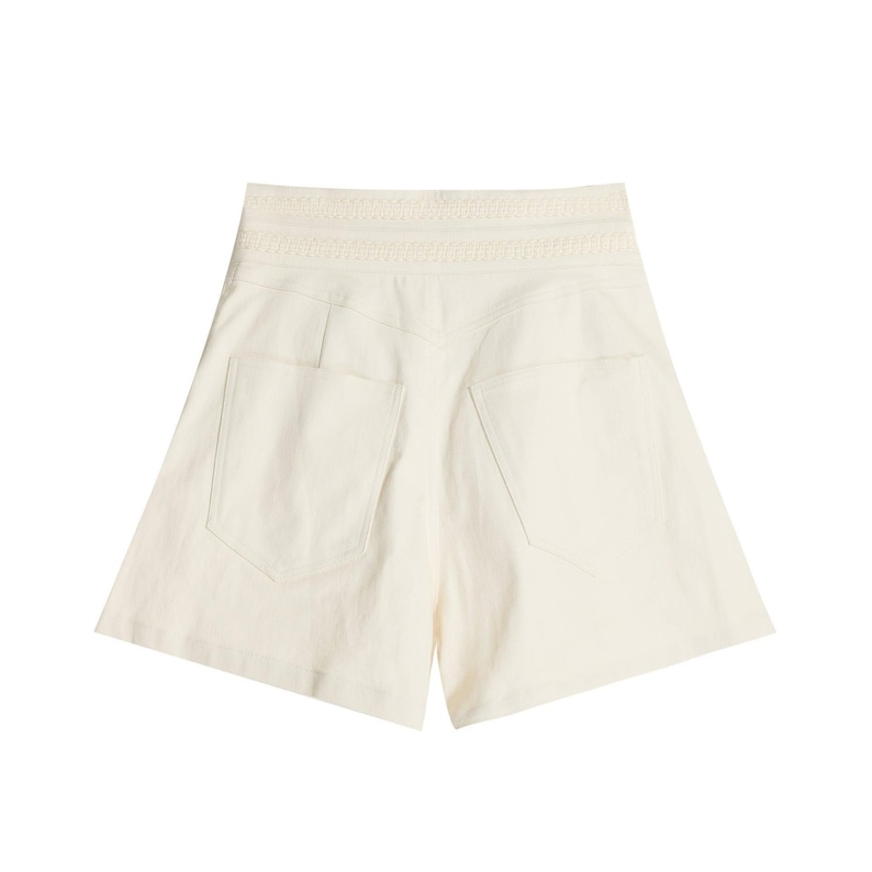 Embroidered Balloon-Sleeve Top & High-Rise Shorts Matching Set - Dabuwawa